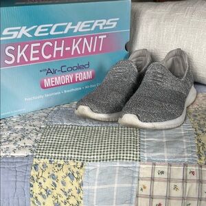 Skechers Gray Slip-On Sneakers